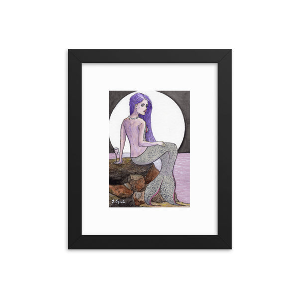 Cab Sauv Siren Framed Print